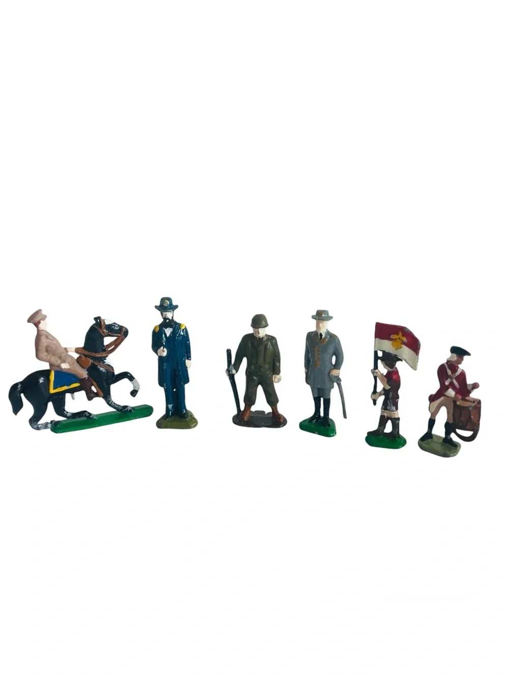 Vintage Metal Military Soldier Toy Figurine Lot
